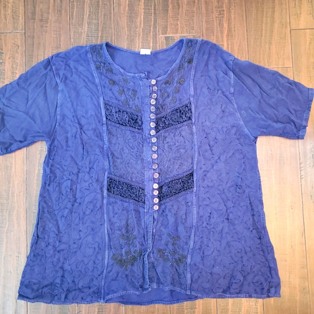 Erika Brooke Button Down Shirt sz 24